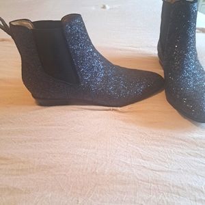 Glitter Grey Jcrew Booties